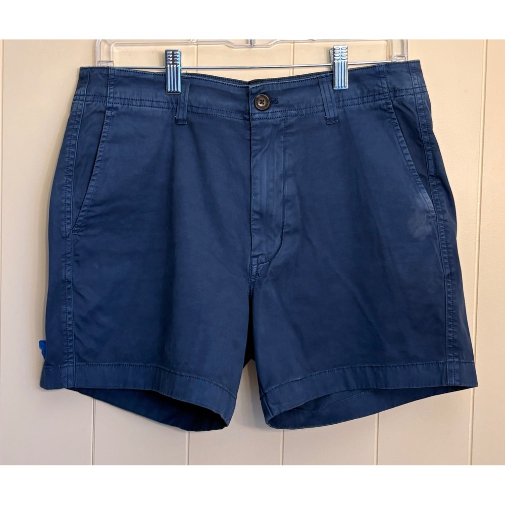 Vineyard Vines Breaker Shorts Navy Blue Chino Flat Front Size 10 Womens